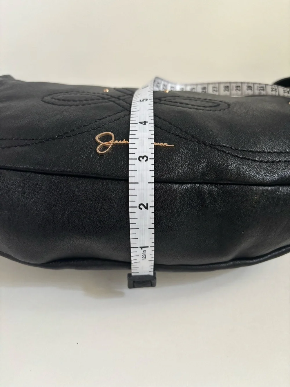 Black Vegan Leather Western Hobo Shoulder Bag by Jessica Simpson NWOT